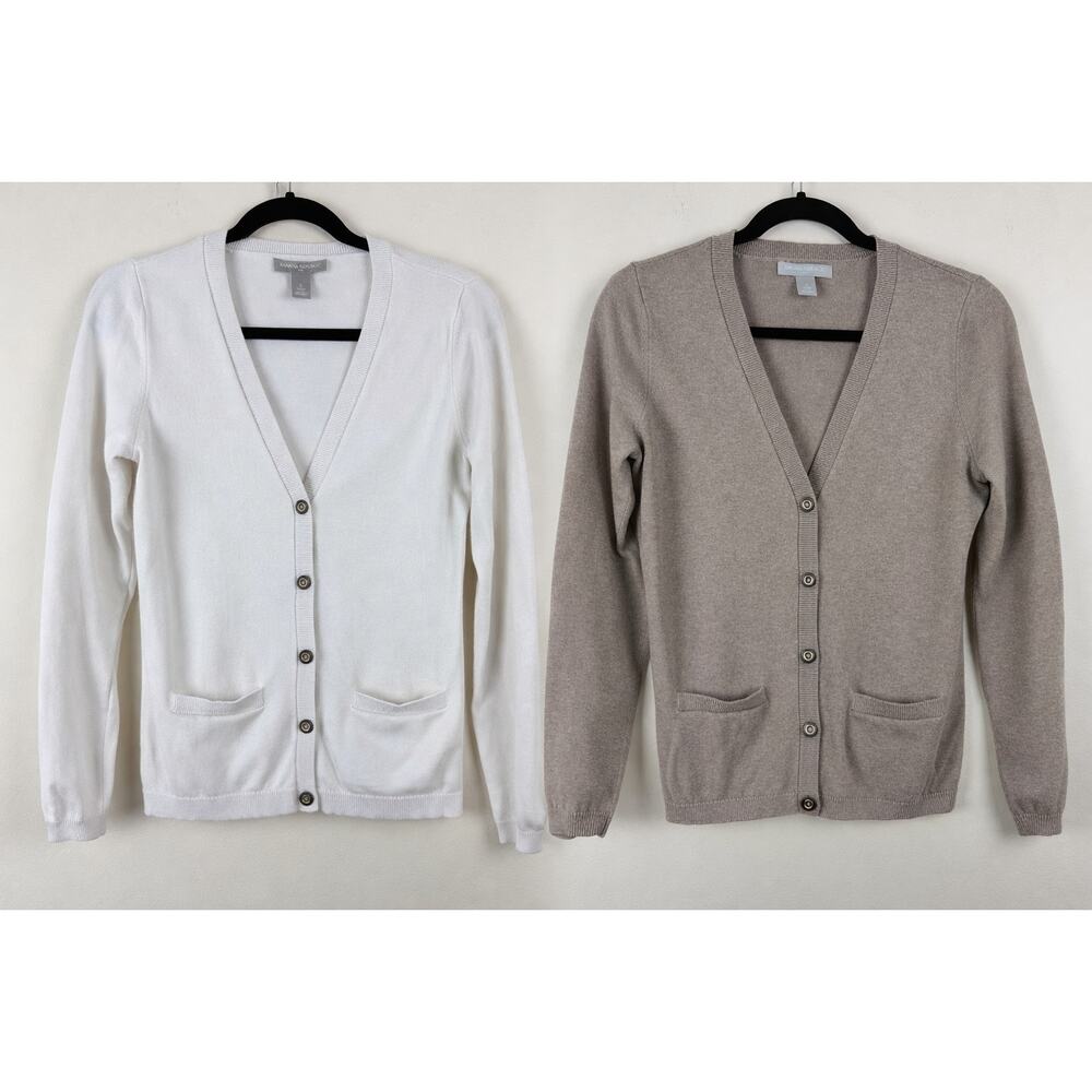 Banana Republic Womens Lot of 2 Button Front Cardigan Minimalist Career Gilmore